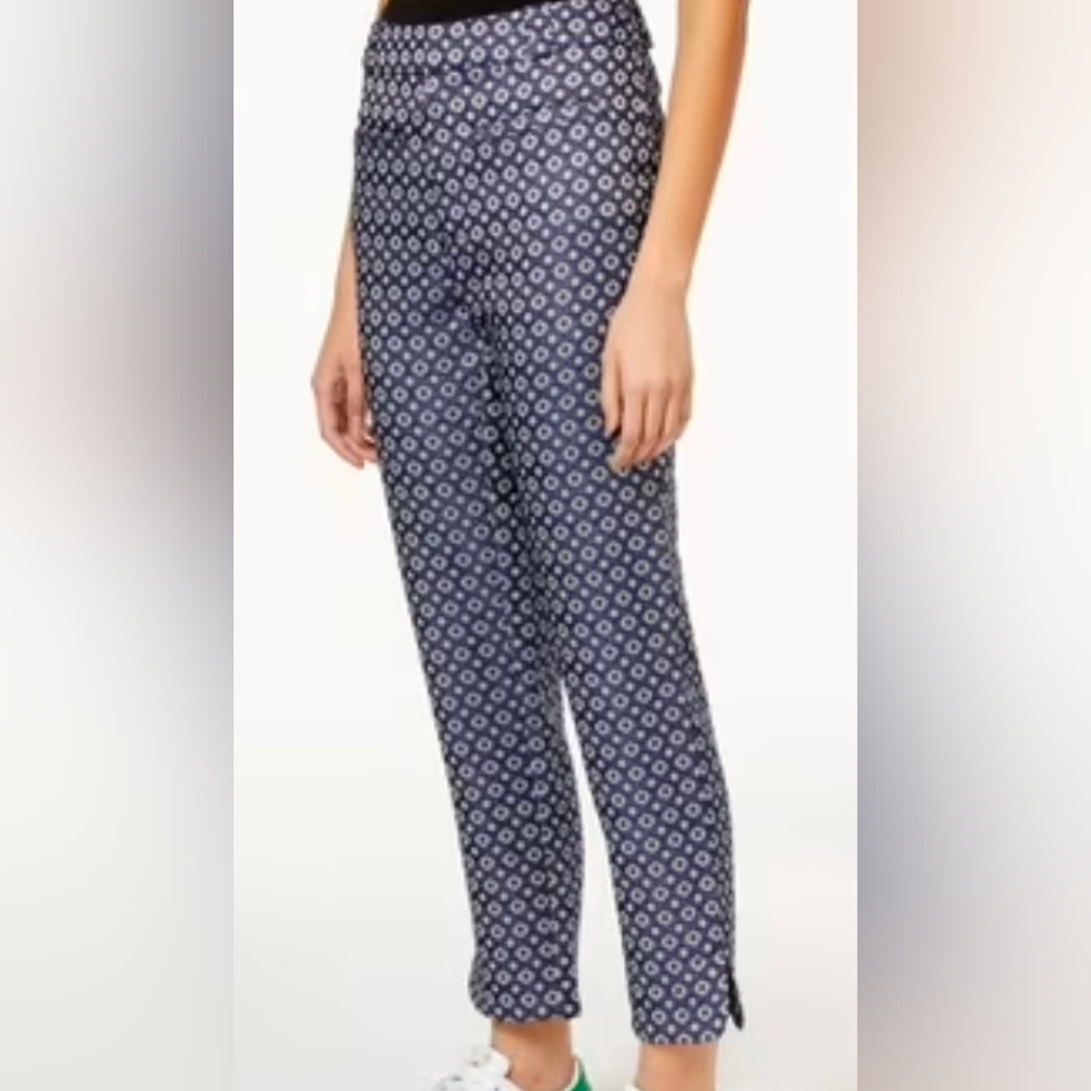 Rachel Rachel Roy Navy and White Brocade Pants
